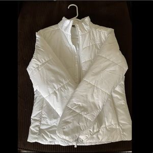 North Face Insulated/Down Zip-Up Jacket, White